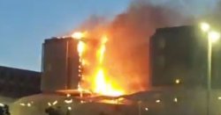Horror as massive fire rips through hospital forcing patients to evacuate in their gowns